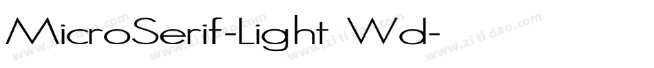 MicroSerif-Light Wd字体转换